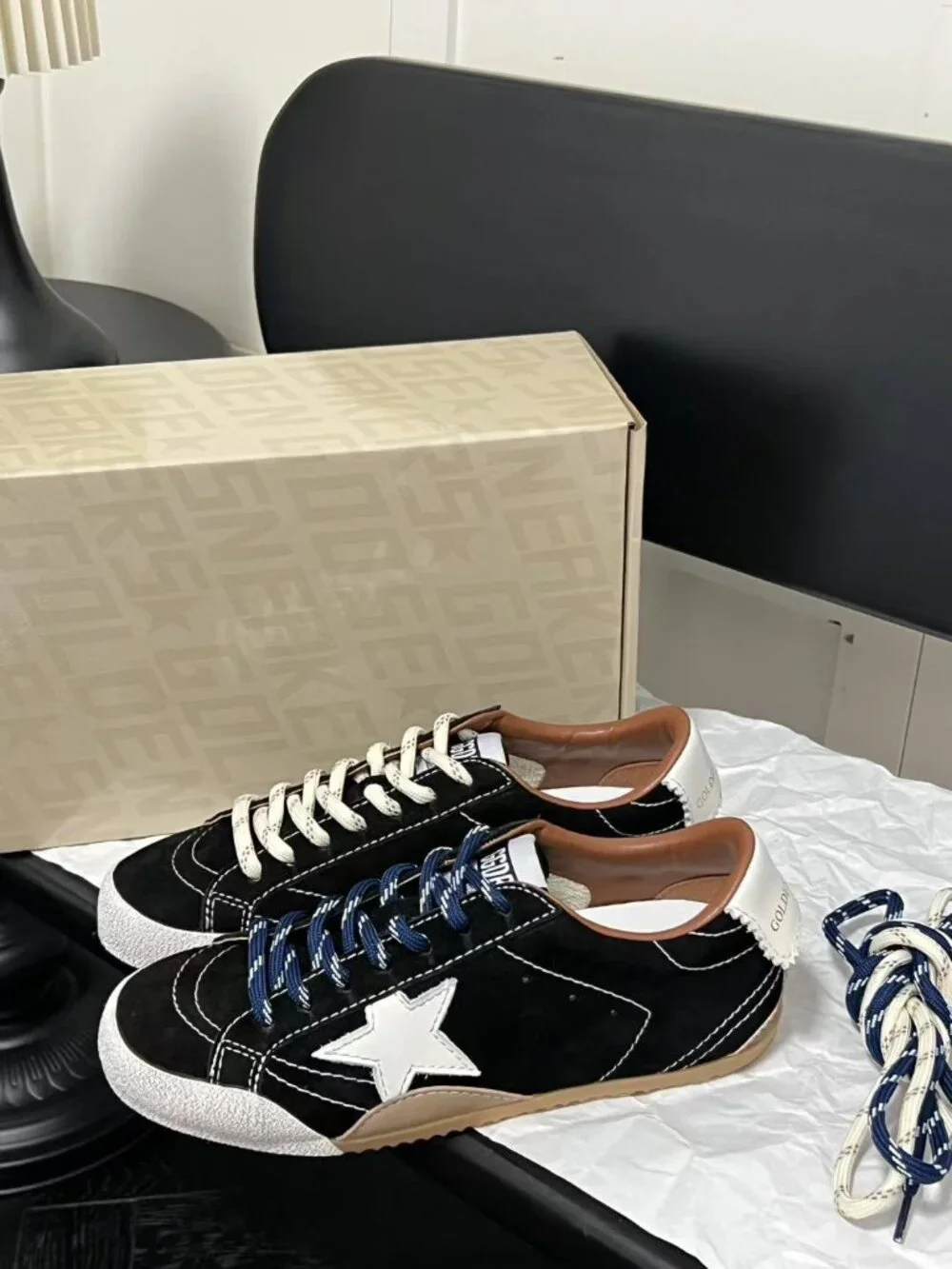 Golden Goose Black Suede Star-Detail Sneakers - Picture 7 of 9